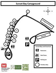 Sunset Bay campground map