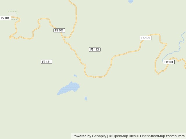 Map of Deep Creek Campground location at Arlington, WY, United States