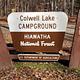 Colwell Lake Campground Sign