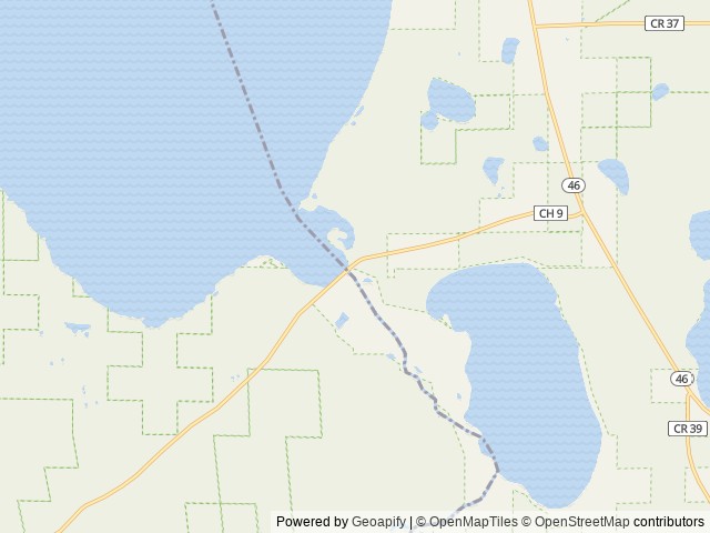 Map of Winnie Dam Campground - Usace location at Deer River, MN, United States