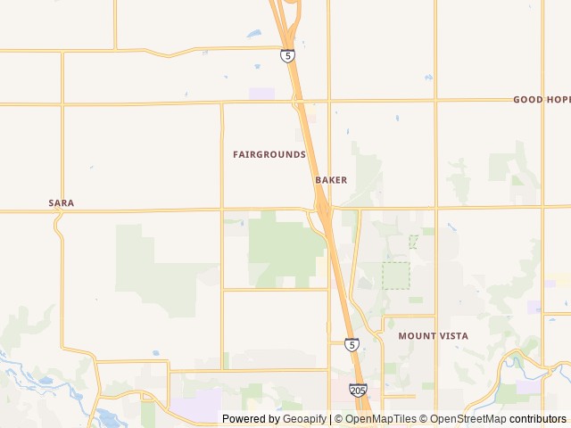 Map of Clark County Fairgrounds RV & Storage location at Ridgefield, WA, United States