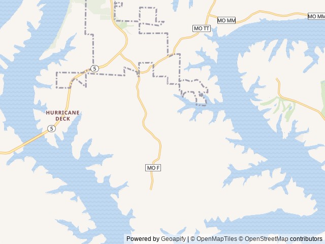 Map of The Riviera RV Resort location at Sunrise Beach, MO, United States