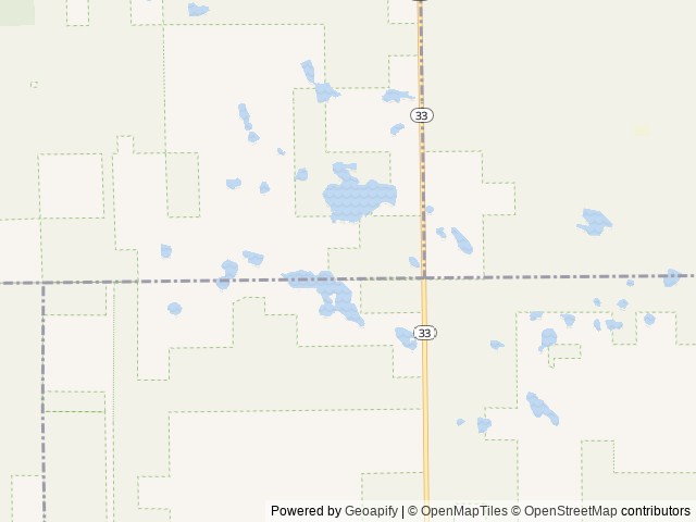 Map of Island Lake (MI) location at Mio, MI, United States