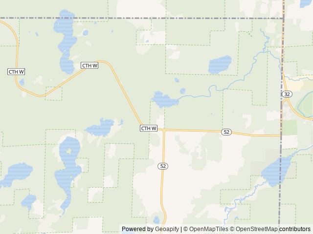 Map of Richardson Lake Campground location at Laona, WI, United States