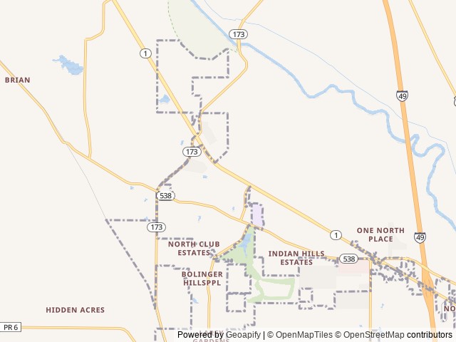 Map of Hillside RV Park location at Shreveport, LA, United States