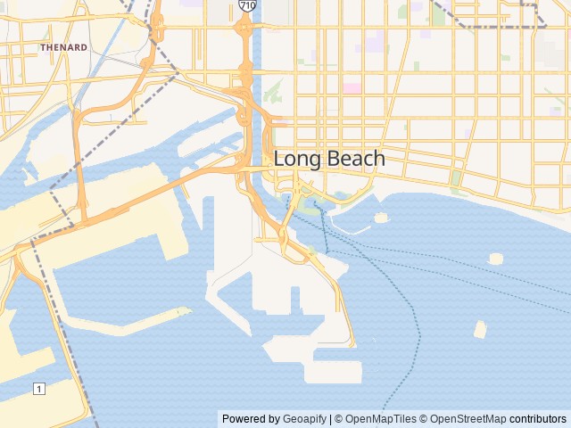 Map of Golden Shore RV Resort location at Long Beach, CA, United States