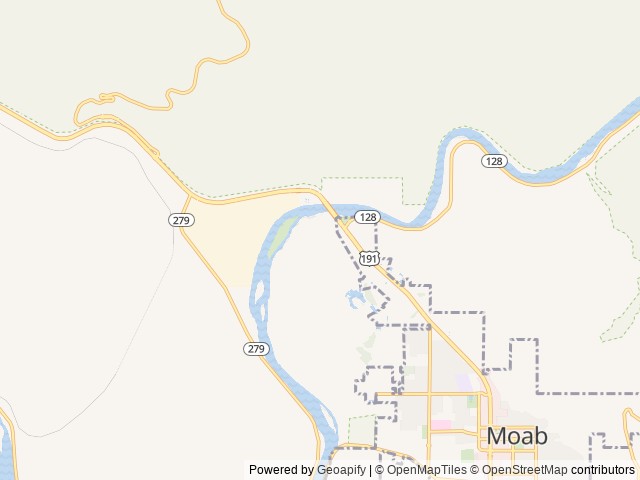 Map of Sun Outdoors Arches Gateway location at Moab, UT, United States