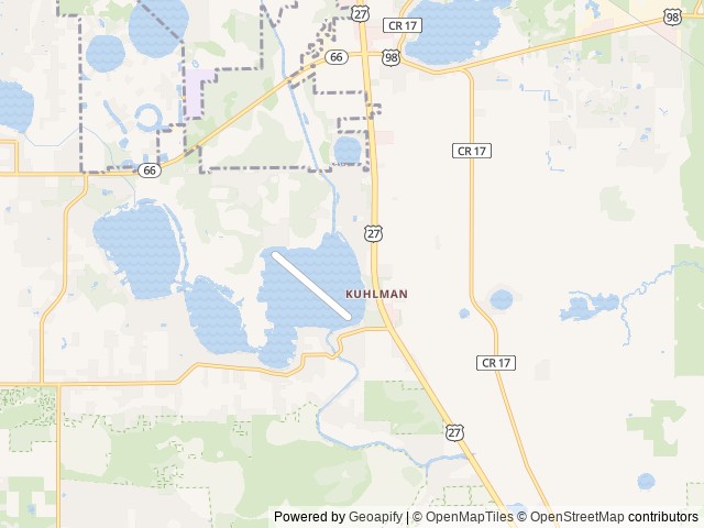 Map of LJO Sun Retreats Lake Josephine location at Sebring, FL, United States