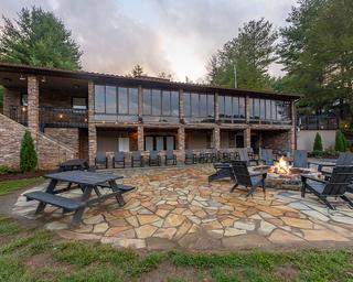 Community Fire PIt at Asheville River Cabins