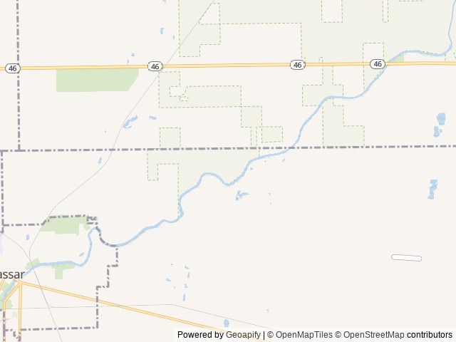 Map of Wesleyan Woods Camp location at Vassar, MI, United States
