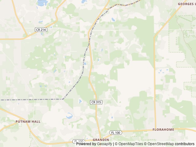 Map of Rooterville Animal Sanctuary location at Melrose, FL, United States