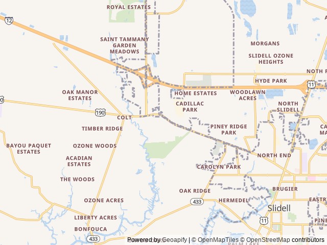 Map for 2021 Forest River RV Salem FSX 179DBK near Slidell, LA