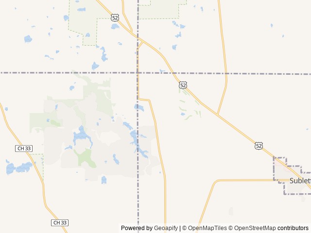 Map for Family Friendly Home Away From Home near Sublette, IL