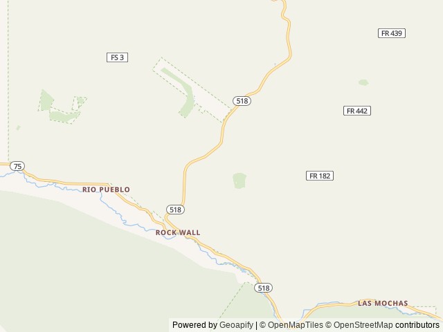 Map of Amole Canyon Group Shelter location at Penasco, NM, United States