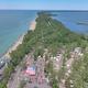 Saraâs Campground Aerial Beach View
