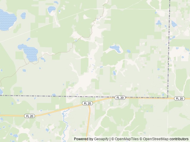Map of Blue Spring location at Youngstown, FL, United States