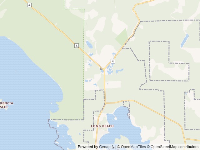 Map of West Coast Campground location at Ucluelet, BC, Canada