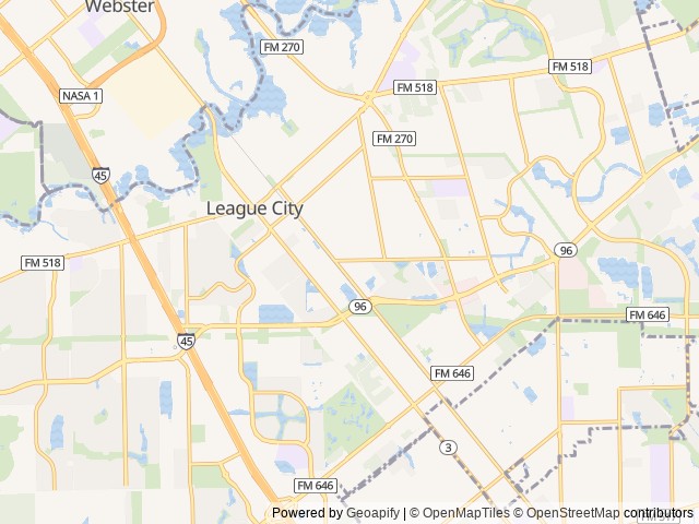 Map of USA RV Resorts - Willow Lake location at League City, TX, United States