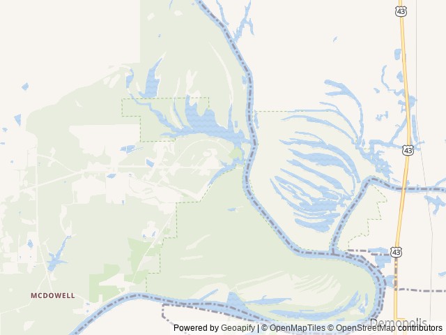 Map of Belmont Park location at Livingston, AL, United States