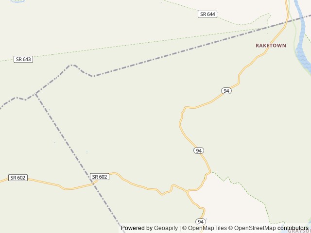 Map of Sunrise Cabin location at Ivanhoe, VA, United States