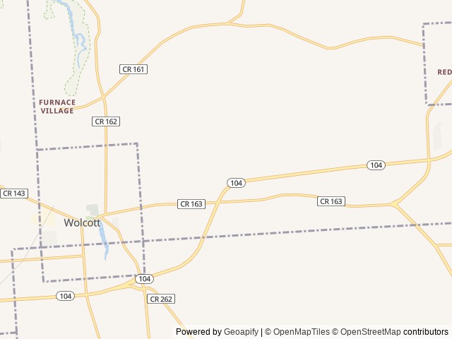 Map of Cherry Grove Campground location at Wolcott, NY, United States
