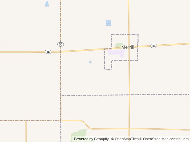 Map of Lake of Dreams Campground, Inc. location at Merrill, MI, United States