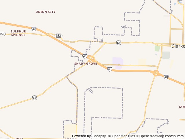 Map for 2022 Fleetwood RV Flair 32S near Clarksville, AR
