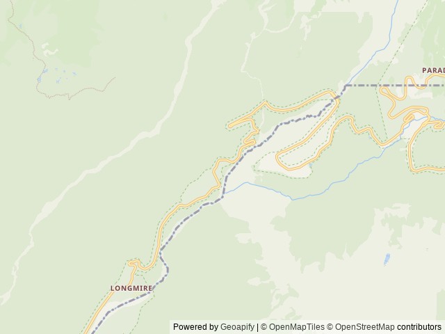 Map of Cougar Rock Group Campground location at Longmire, WA, United States