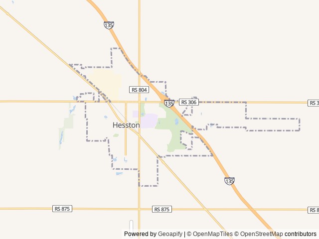 Map for 2021 Forest River Cherokee Black Label 306MMBL near Hesston, KS