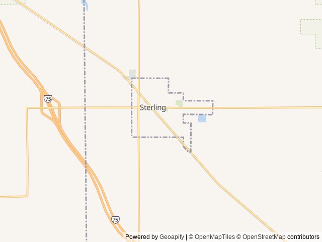 Map of Oasis Lake Park & Campground location at Sterling, MI, United States