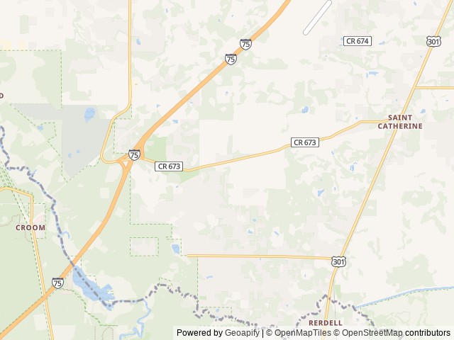 Map of Homebound RV Parks, Bushnell location at Bushnell, FL, United States