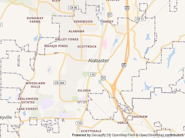 Map for 2020 Heartland Prowler 320BH For Large Families near Alabaster, AL