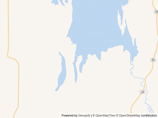 Map of Blackfoot Reservoir Campground location at Soda Springs, ID, United States