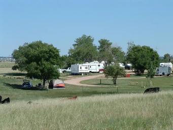 Nice view of tent site and field
