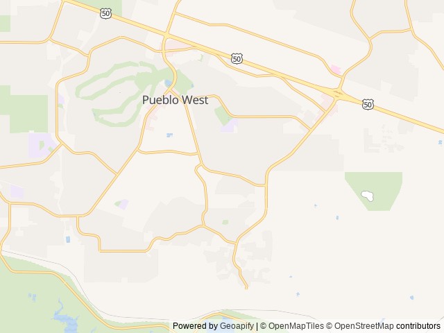 Map for Luxurious home away from home! near Pueblo West, CO
