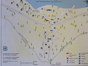 Navajo Lake Campgroud map