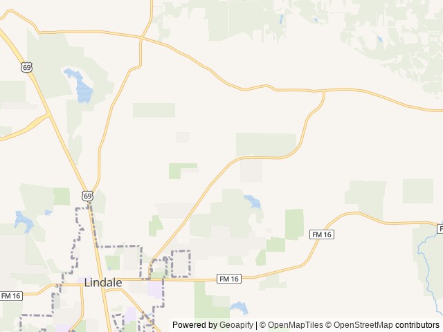 Map of Three Oaks RV Community location at Lindale, TX, United States
