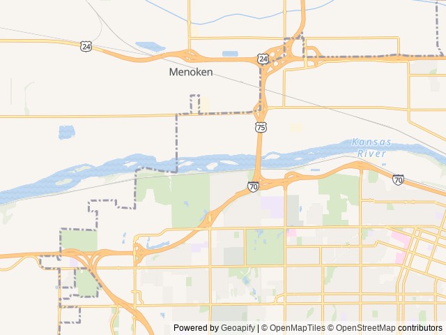 Map for Easy Pulling Pet Friendly Bunkhouse! near Topeka, KS