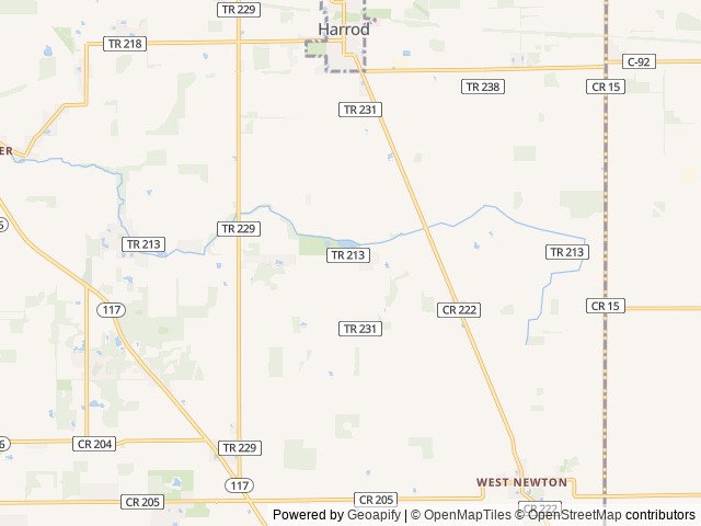 Map of Sun Valley Family Campground location at Grover Hill, OH, United States