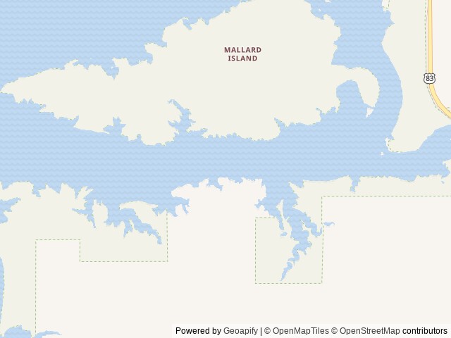Map of Wolf Creek Campground (ND) location at Riverdale, ND, United States