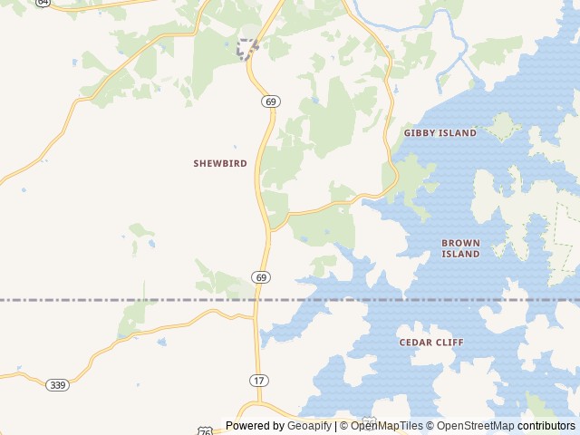 Map of Sundowner RV Village location at Hayesville, NC, United States