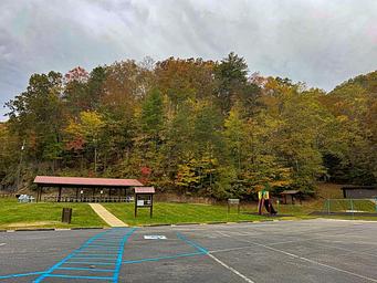 Dewey Lake Shelter #4, located at Picnic Hollow.