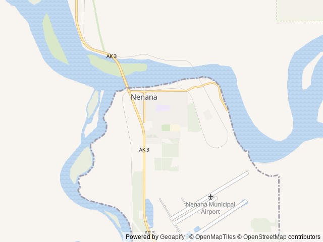 Map of Nenana RV Park location at Nenana, AK, United States