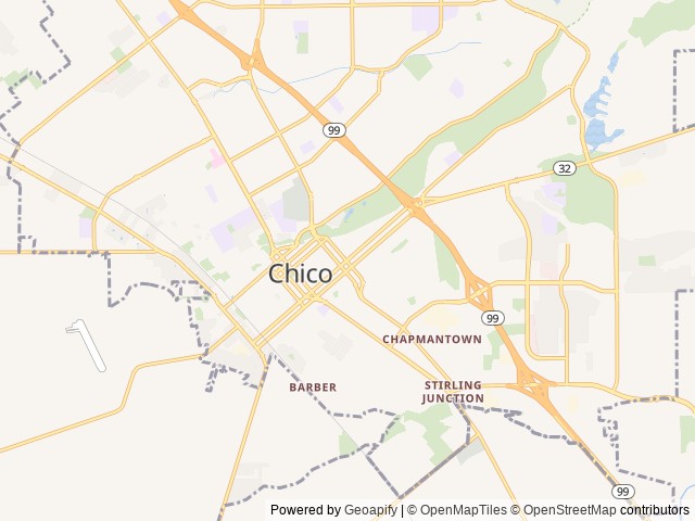 Map for 2017 Coleman 28 Foot Bunk house near Chico, CA