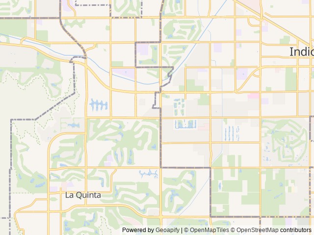 Map of Indian Wells location at Indio, CA, United States