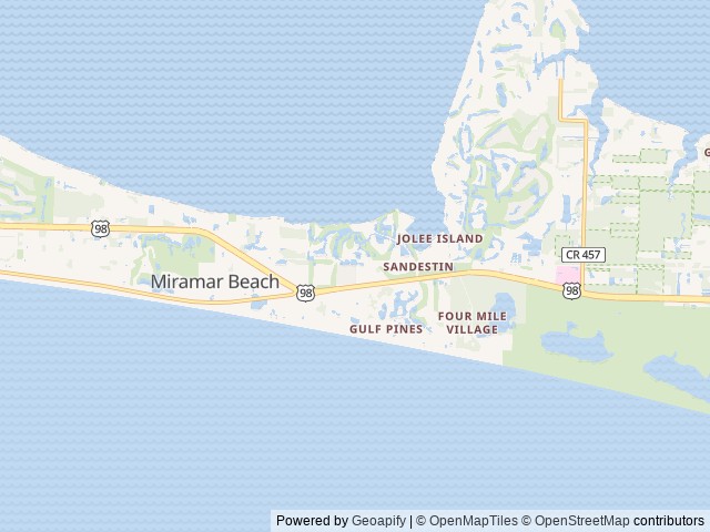 Map of Camping on the Gulf location at Miramar Beach, FL, United States