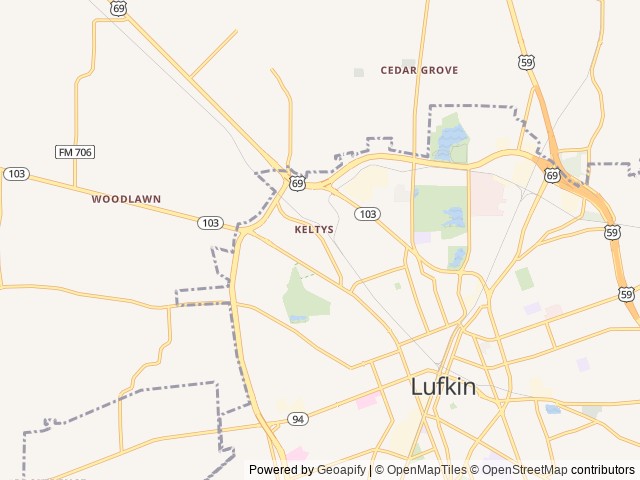 Map for 2008 Gulf Stream RV Ameri-Lite 21MB near Lufkin, LA