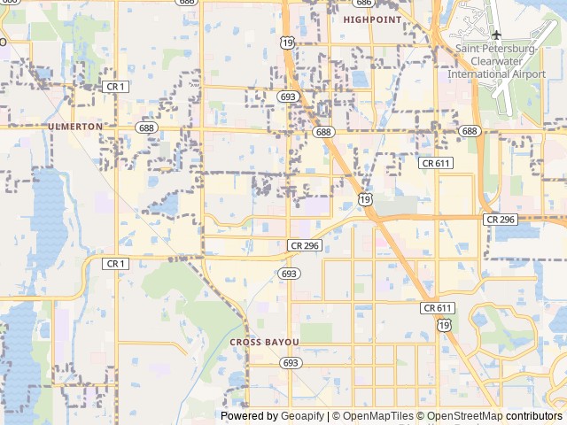 Map of RVL Rainbow Village Largo location at Largo, FL, United States