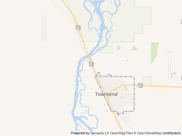 Map of Roadrunner RV Park location at Townsend, MT, United States