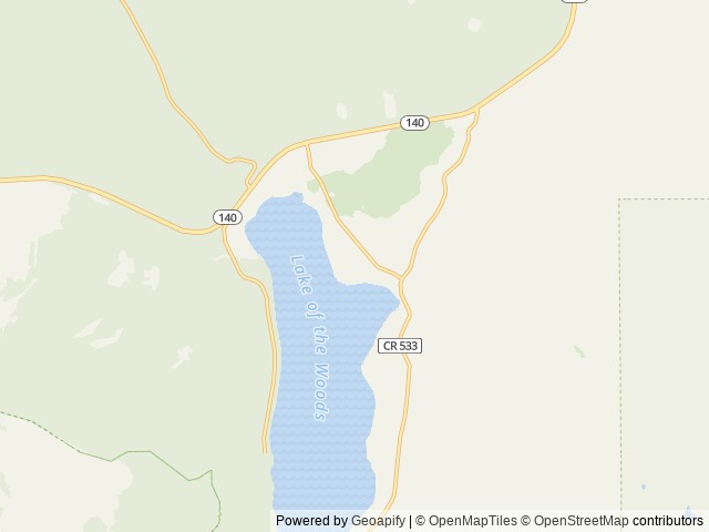 Map of Aspen Point (Lake Of The Woods, OR) location at Klamath Falls, OR, United States